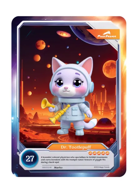 Magic Friends collectible card example 1