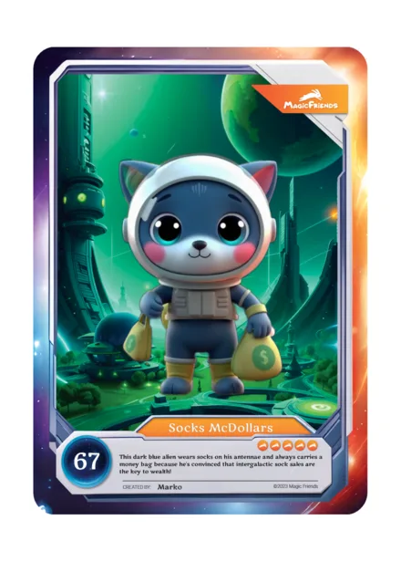 Magic Friends collectible card example 4