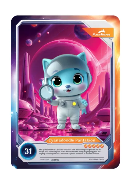 Magic Friends collectible card example 5